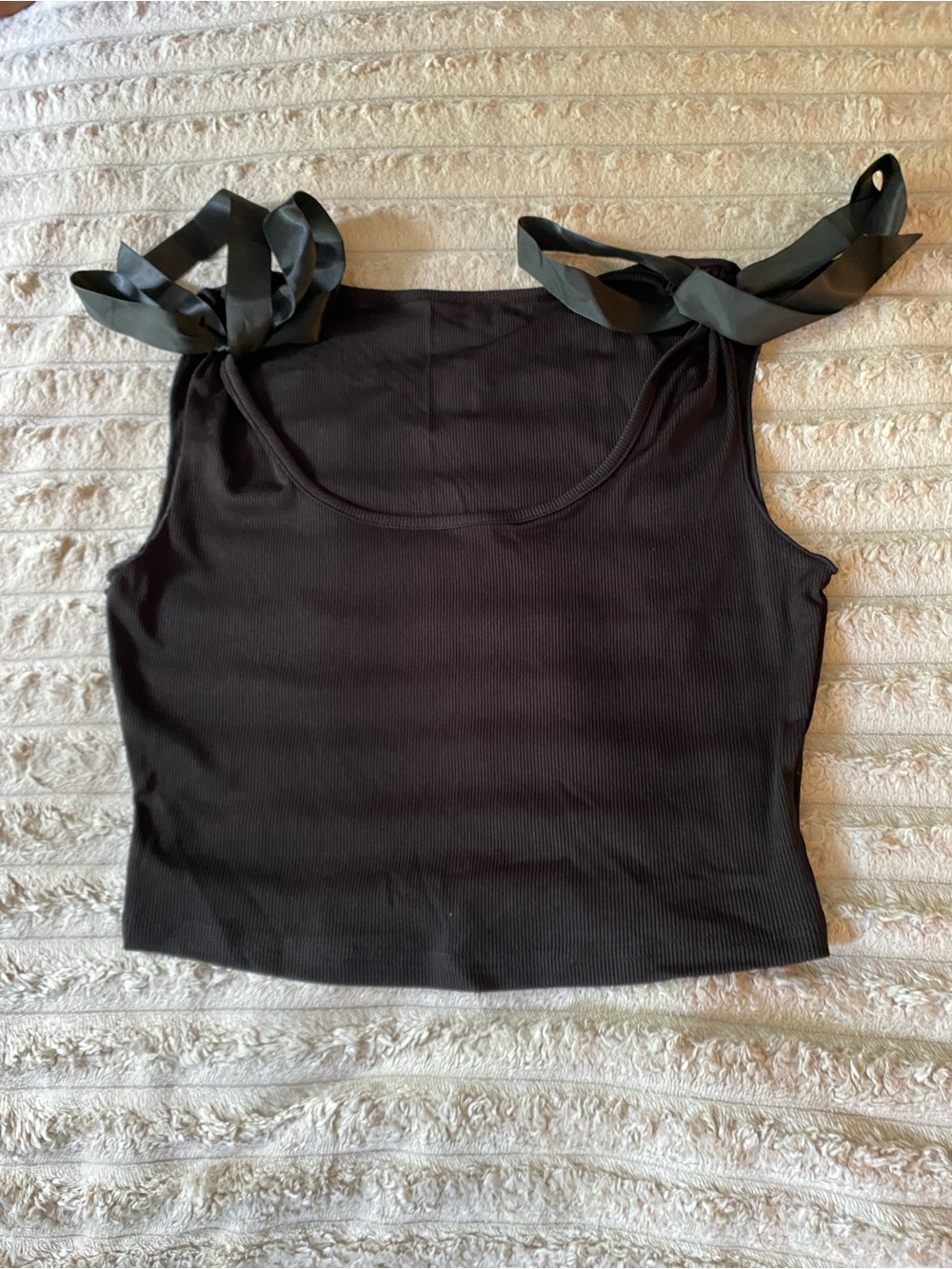 Black Tank and Bermuda Shorts Outfit